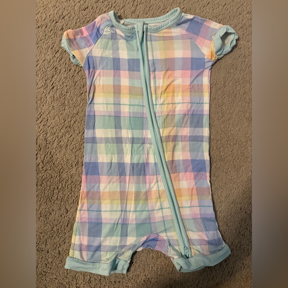 Little Sleepies Multicolor Plaid Kids Bodysuit